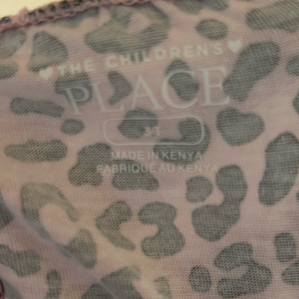 Pink Leopard Summer Dress Cotton Blend Girls Size 3T The Children’s Place - Picture 6 of 8